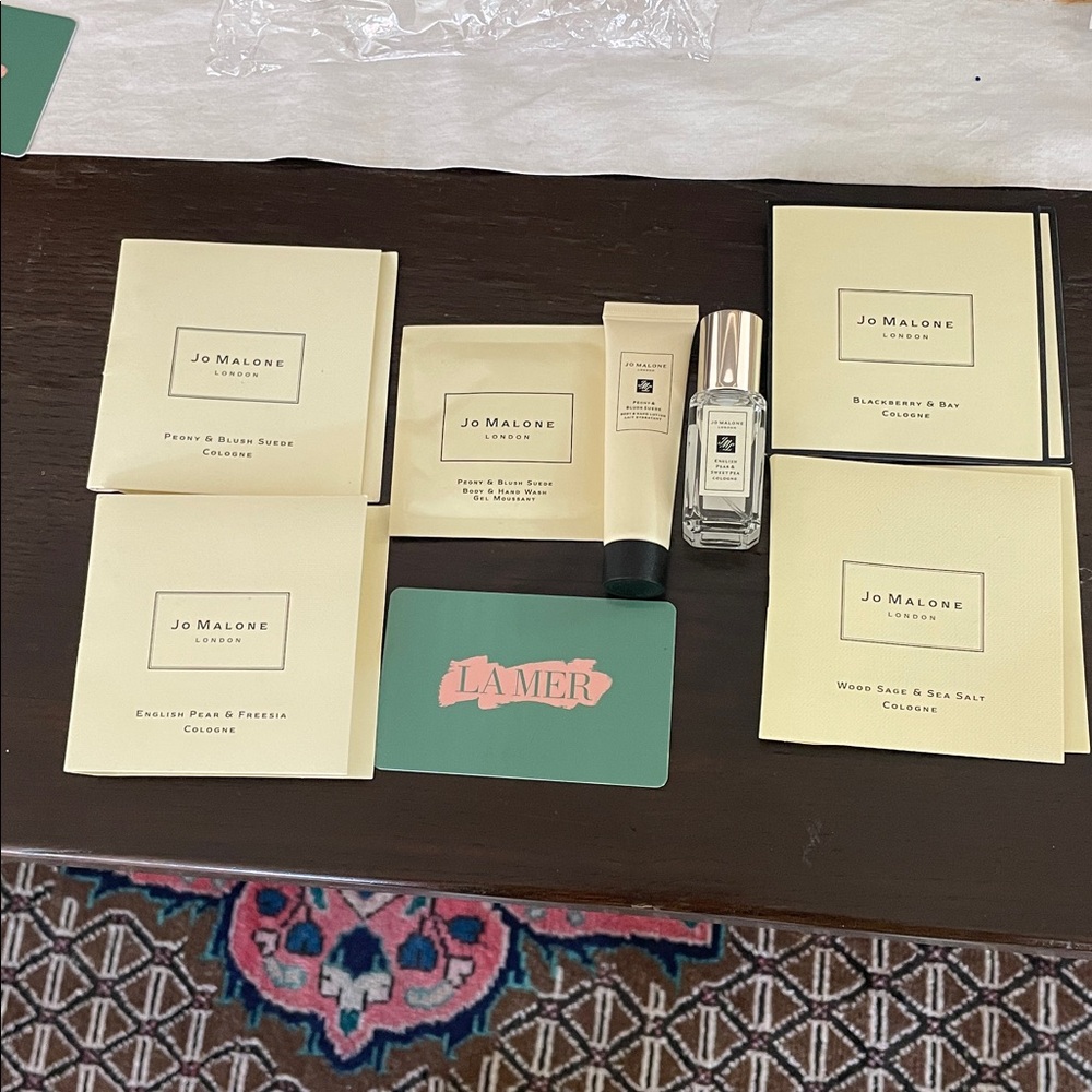 $50 La Mer gift card included,Joe Malone 7 piece set Brand New